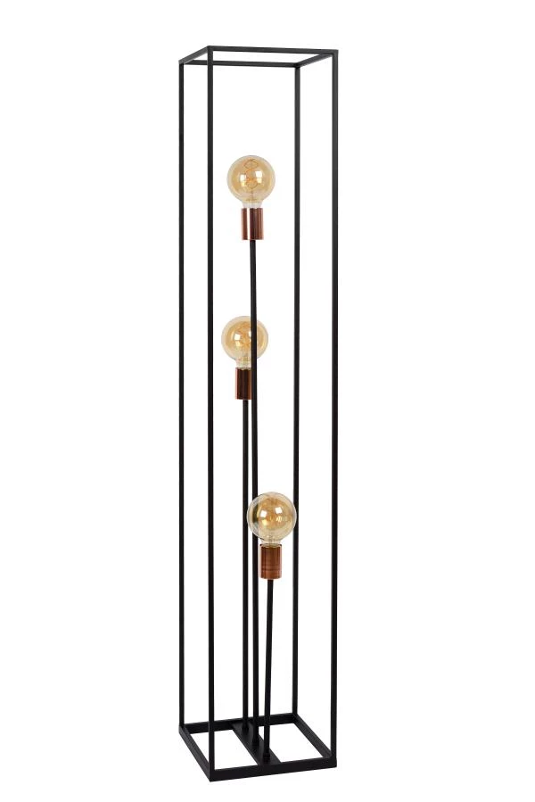 Lucide ARTHUR - Floor lamp - 3xE27 - Black - turned off